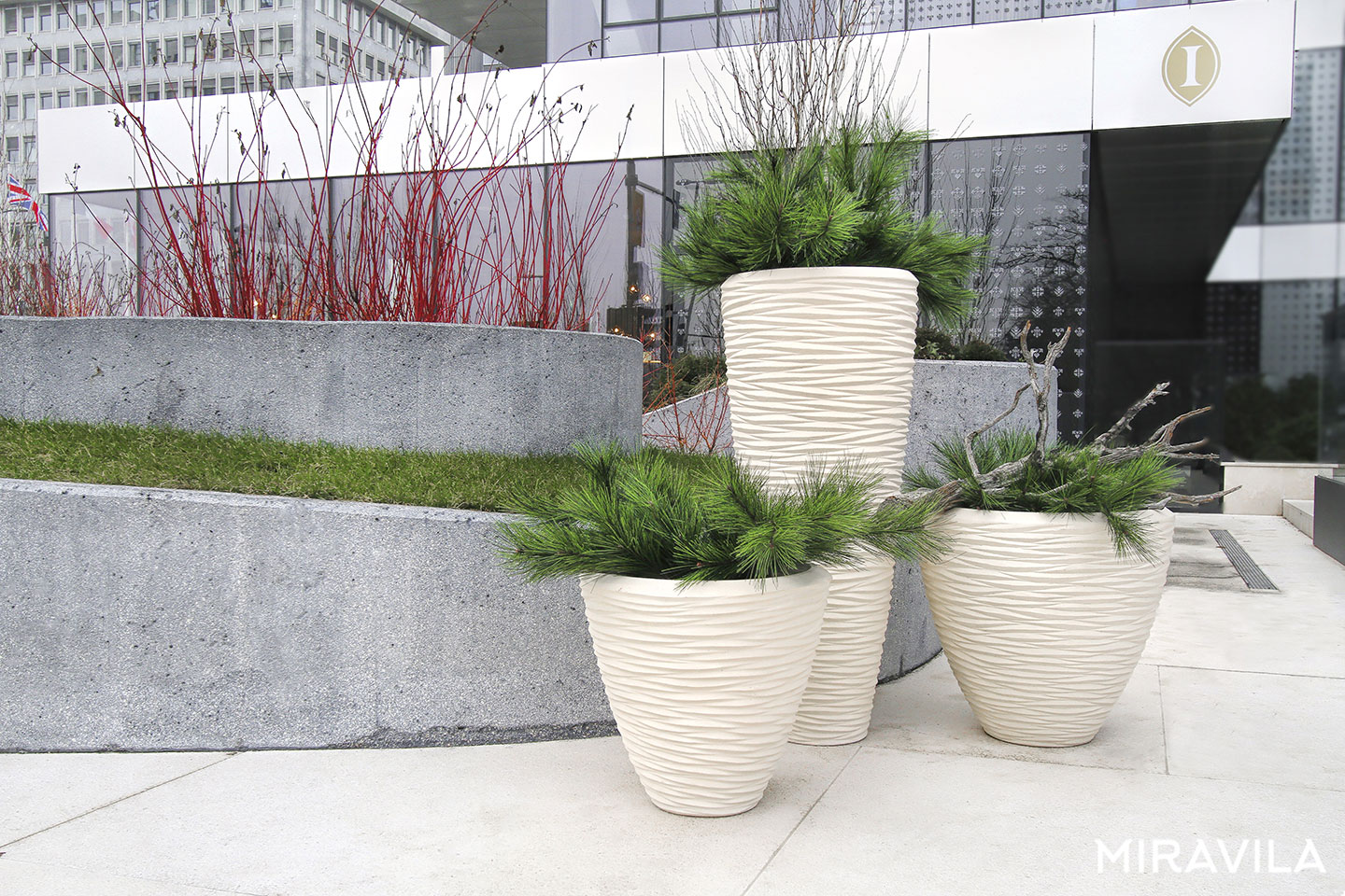 Fioriera Rettangolare In Resina Patio 80 Cm - Mimetica Green, Made In Italy, Per Esterno E Interno