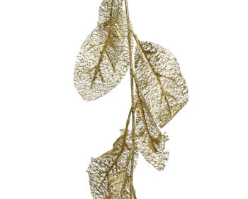 Arany girland h-190 cm préselt levelekből