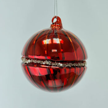 Kuglica Garland Perla D-10 cm crvena