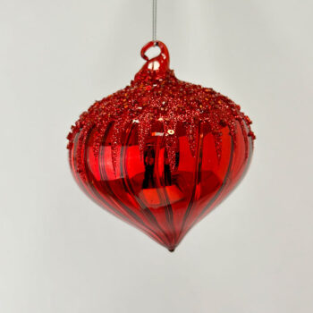 Palla trottola cospargere 10 cm di rosso