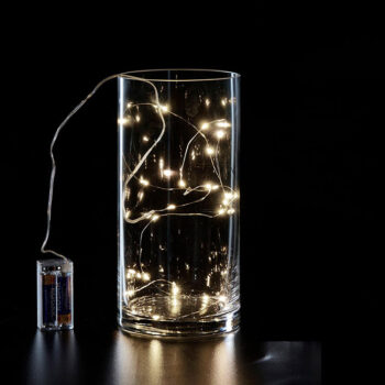 Luci a batteria micro LED (x100, 10 m, 8 effetti lampeggianti)