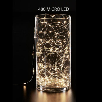 Luci di Capodanno micro LED (x480, 24m, 8 effetti)