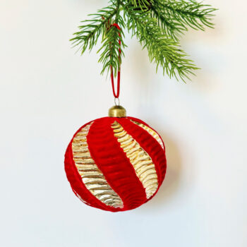 Kugla super Baršun crvena-Zlatna