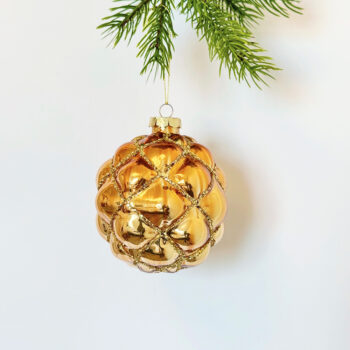 Kugla staklo zlata 10cm