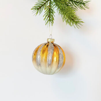 Kuglasto staklo sunce zlato-Bež