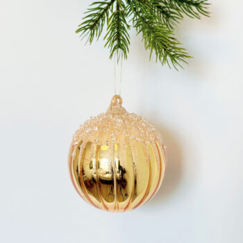 Kugla stakleni ledeni posip zlata