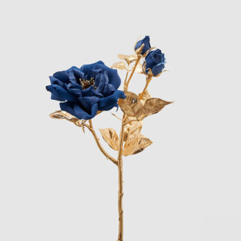 Rosa Blu Oro Ramo H-50 Cm