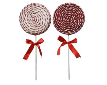 Glittering sparkle for lollipops and ribbons, red satin bow 2 colors