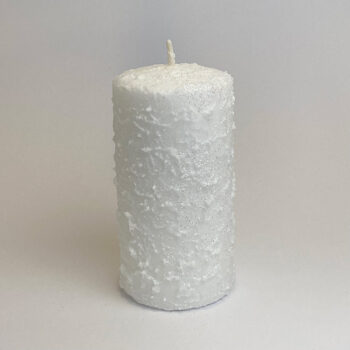 Sveča Zasnežena Mocc.H-13,D-7 Cm Glitter