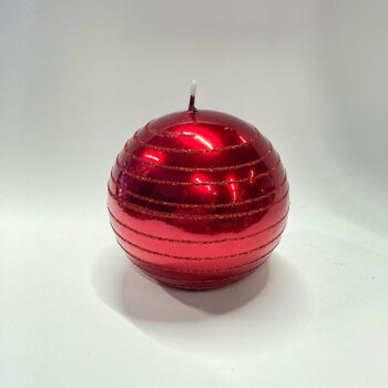 Sveča Lustro Okrogla D-8 Cm Rdeča