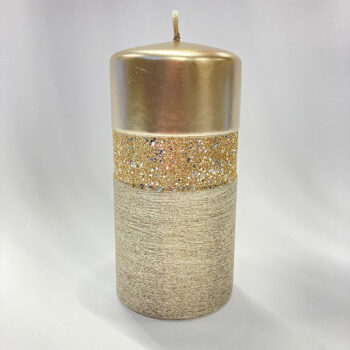 Svijeća Queen Mocc. H-17,D-7 Cm Champagne