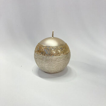 Sveča Queen Okrogla D-8 Cm Champagne