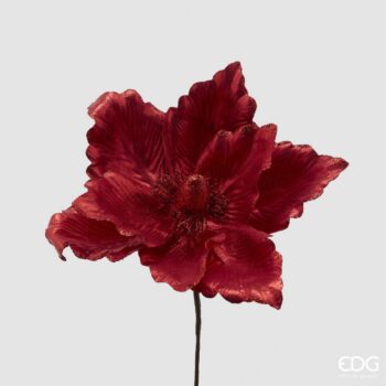 Magnolia metal+glitter d-24 cm rdeČa