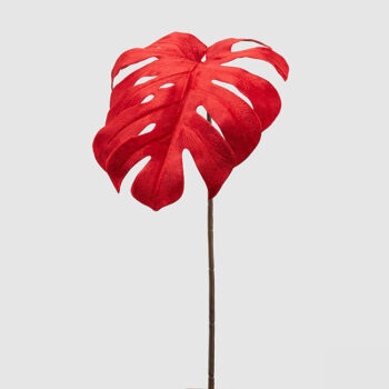 Monstera Levél Bársony H-61 Cm Bordó