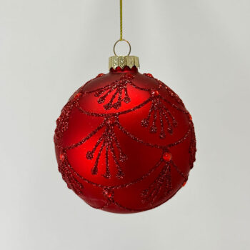 Kugla staklo simpatija crvena