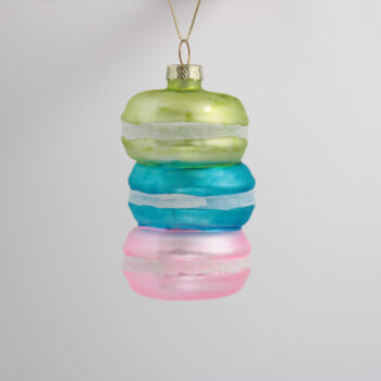 Ciondolo macron x 3 vetro colorato h-10, d-5,5 cm