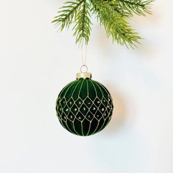 Alternative view of Kuglasto staklo Žamet d-8 cm zeleno