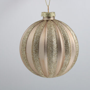 Kugla staklo rige sjaj d-10 cm zl.