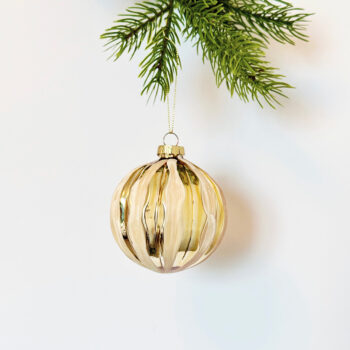 Krogla steklo Vanilia, d-8 cm zlata-bež