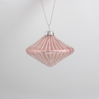 Sfera ellisse prisma rosa d-8 cm rigido