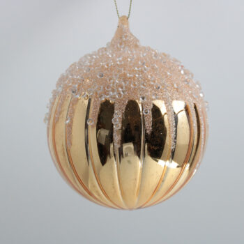 Alternative view of Kugla stakleni ledeni posip zlata