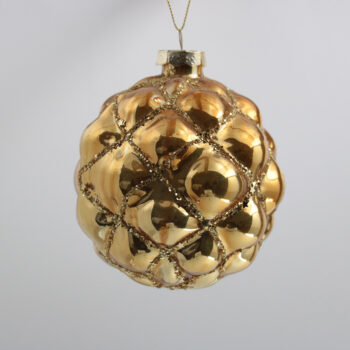 Alternative view of Kugla staklo zlata 10cm