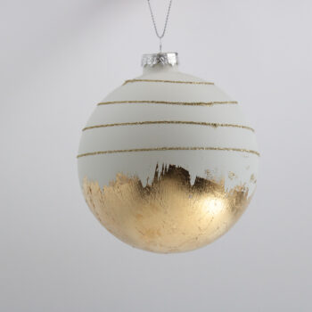 Krogla steklo goldtown zlato-Bela