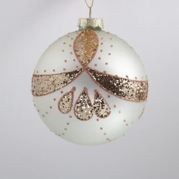 Alternative view of Kugla staklo impero bijelo-Zlato