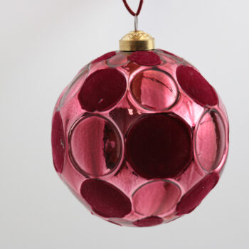 Kugla krugovi Baršun d-10 cm crvena x 1