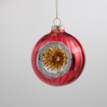 Kuglasto staklo vatre d-8 cm crveno