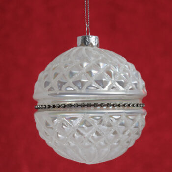 Krogla steklo ornamet d-10 cm steklo