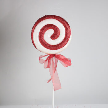 Lizika Glitter PVC rdeče-bela